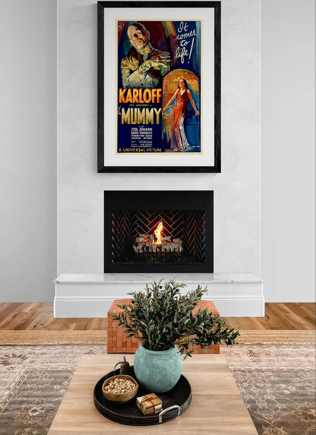 The Mummy 1932 film poster by Karoly Grosz Wall Art Print (Karloff "It Comes to Life!")