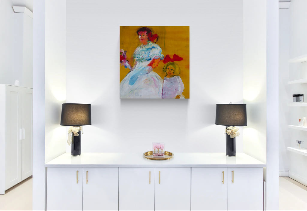 Bride and Bridesmaid by Unknown Artist Matte Canvas Wall Art Print