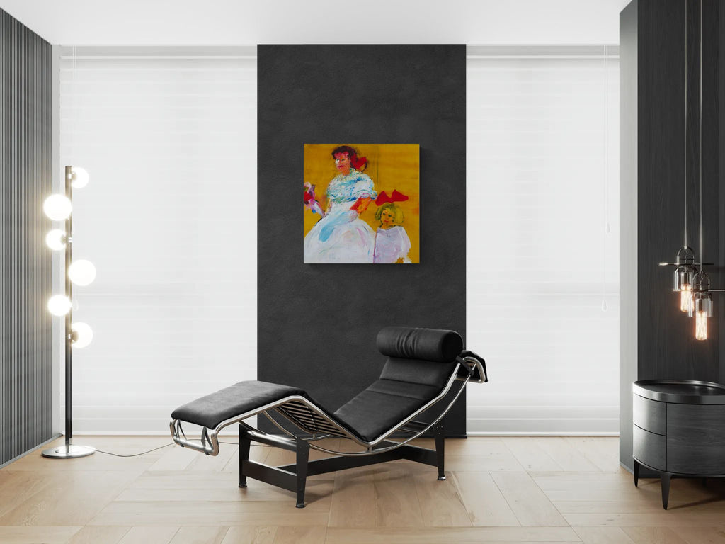 Bride and Bridesmaid by Unknown Artist Matte Canvas Wall Art Print