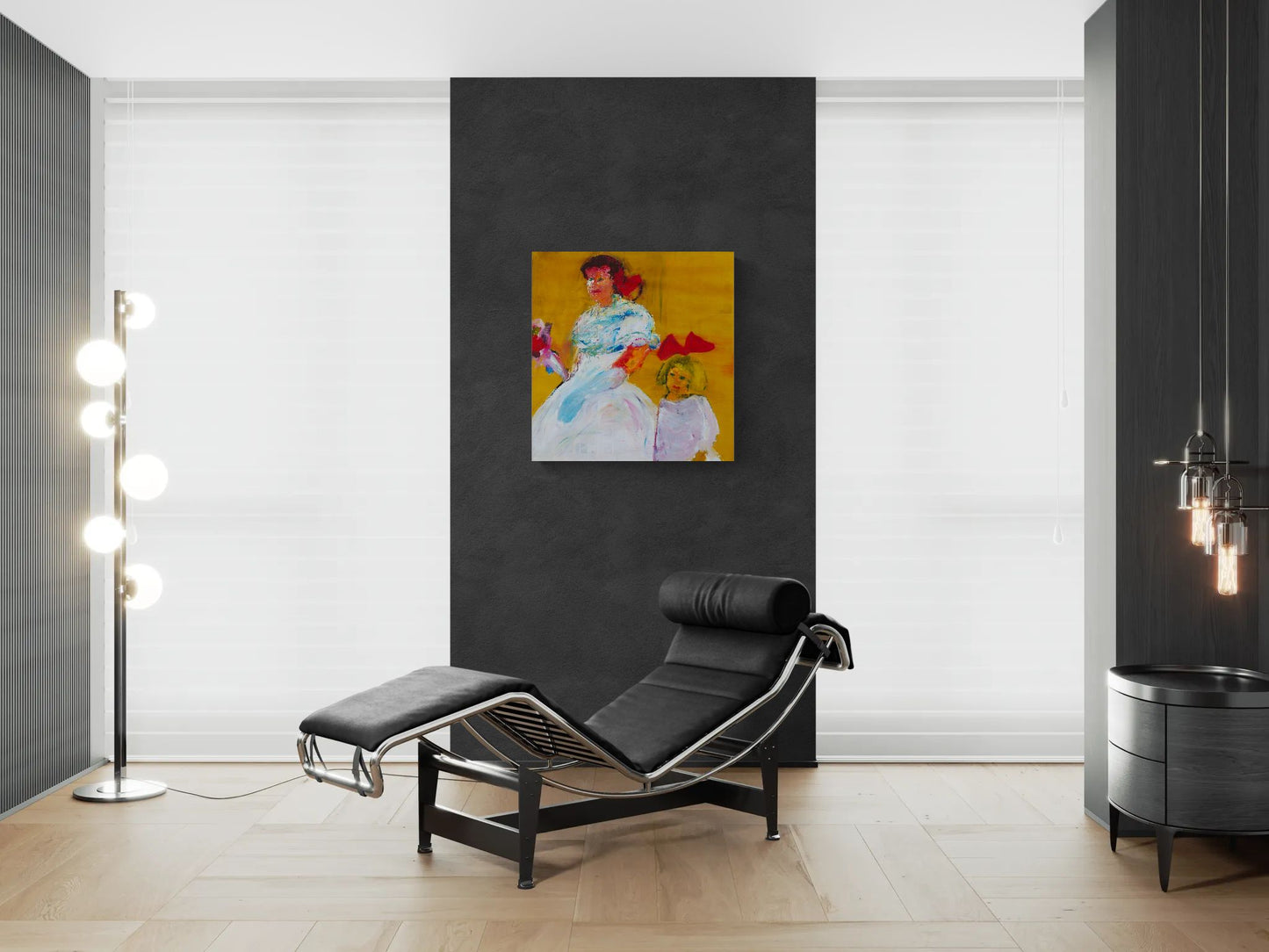 Bride and Bridesmaid by Unknown Artist Matte Canvas Wall Art Print