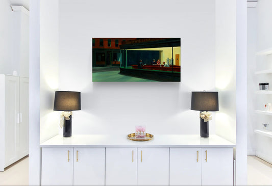 Nighthawks by Edward Hopper Matte Stretched Canvas Wall Art Print