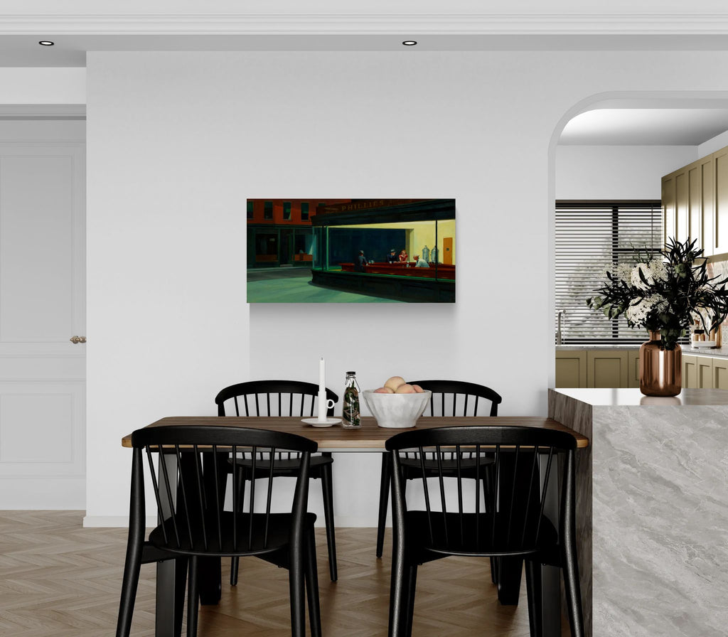 Nighthawks by Edward Hopper Matte Stretched Canvas Wall Art Print