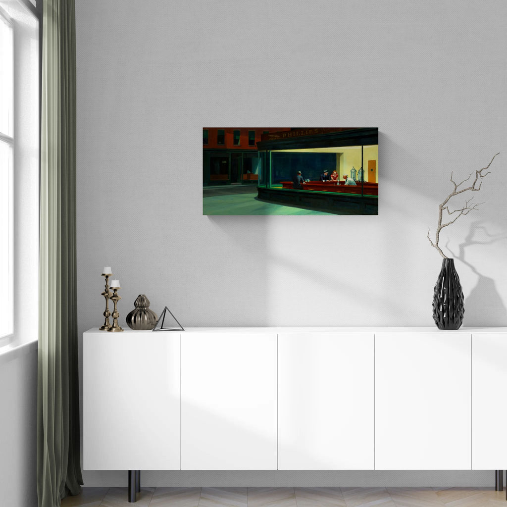 Nighthawks by Edward Hopper Matte Stretched Canvas Wall Art Print