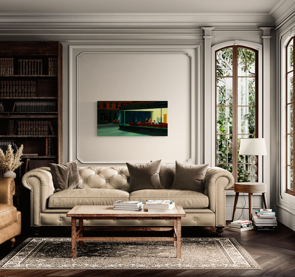 Nighthawks by Edward Hopper Matte Stretched Canvas Wall Art Print