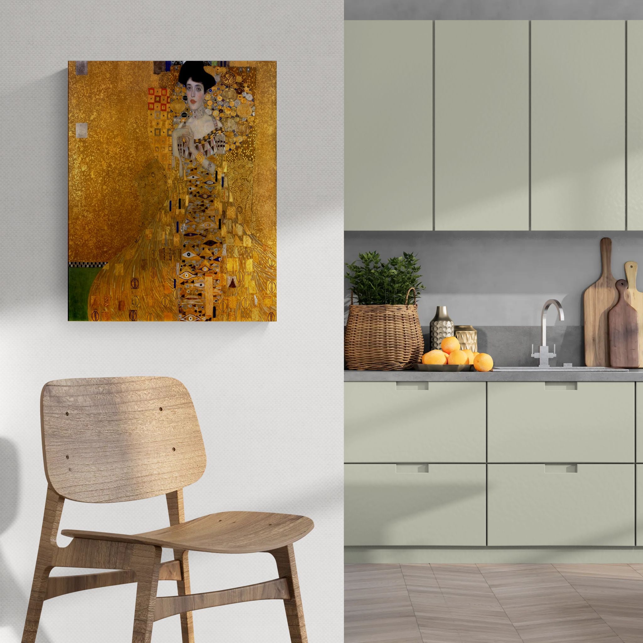 Adele Bloch-Bauer by Gustav Klimt Matte Canvas Wall Art Print