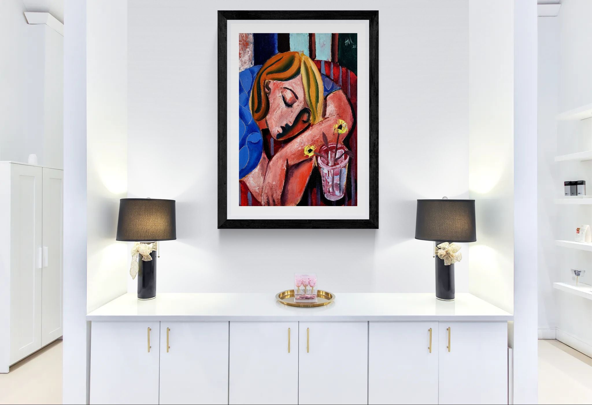 When she finally woke the world around her had changed unrecognizably by Hennie Niemann jnr Framed Wall Art Print