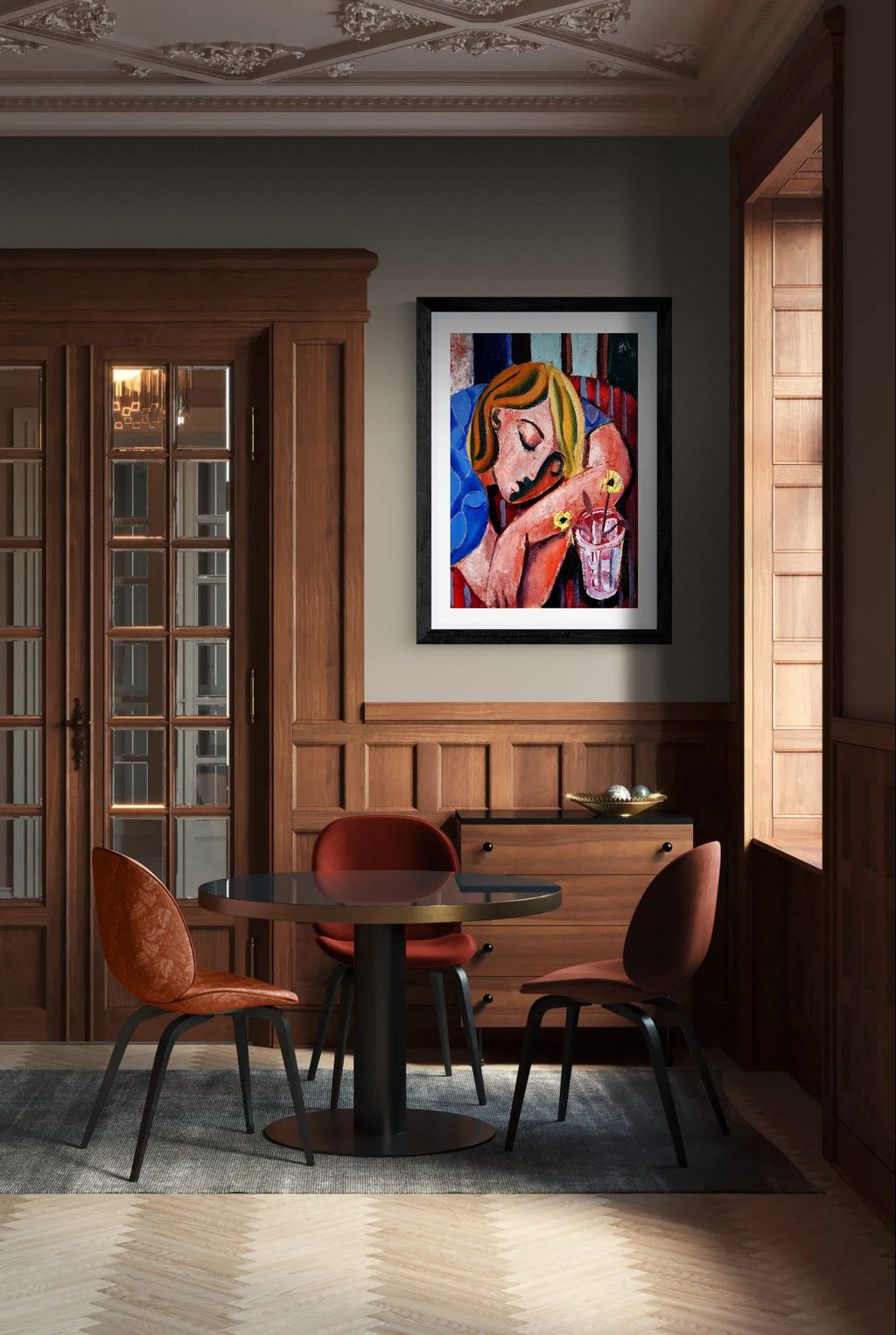 When she finally woke the world around her had changed unrecognizably by Hennie Niemann jnr Framed Wall Art Print