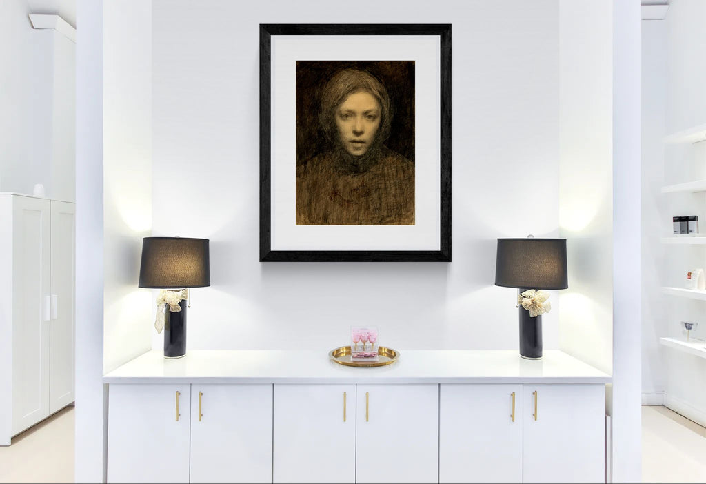 self-portrait by Ellen Thesleff Framed Art Wall Art Print