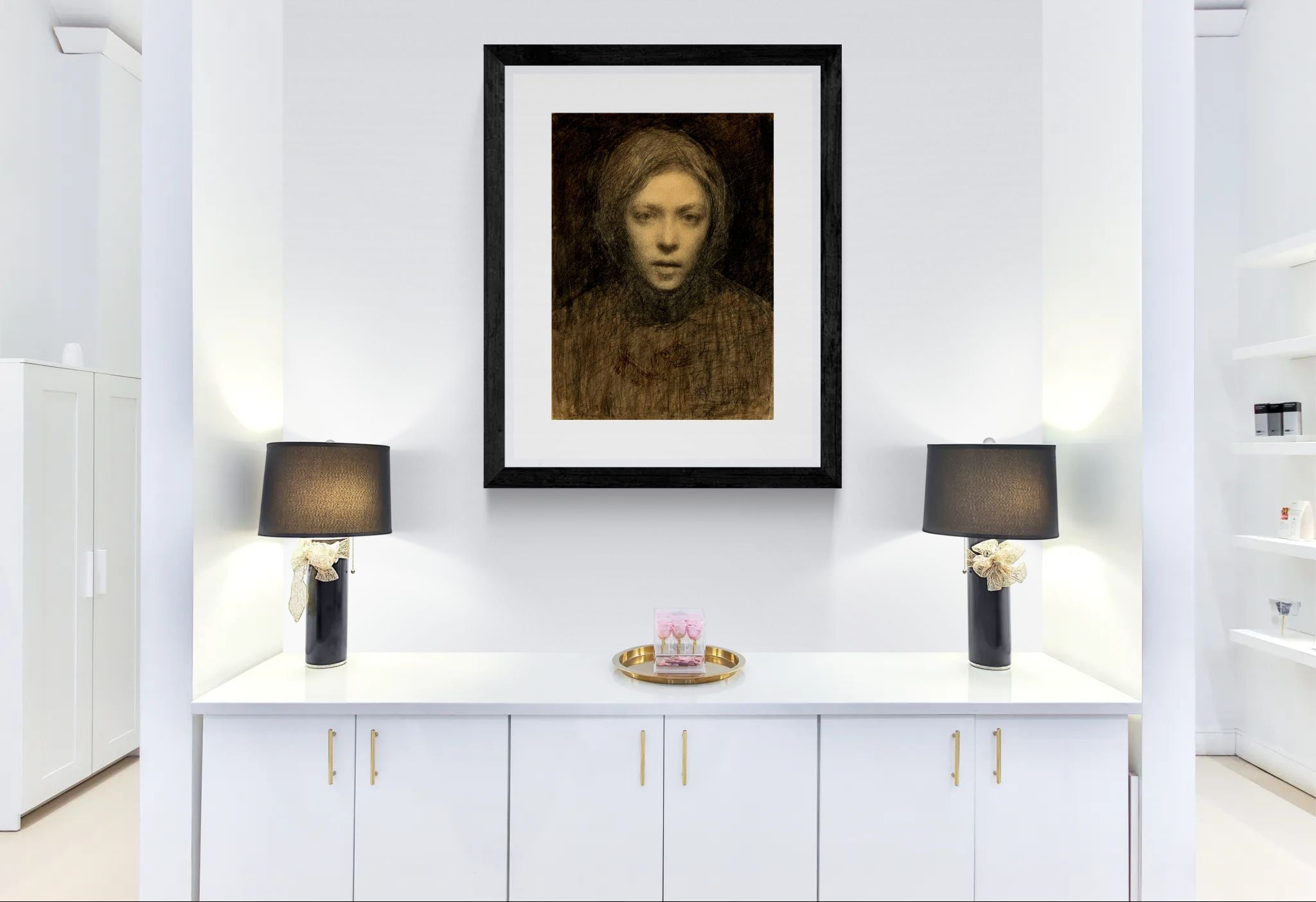 self-portrait by Ellen Thesleff Framed Art Wall Art Print