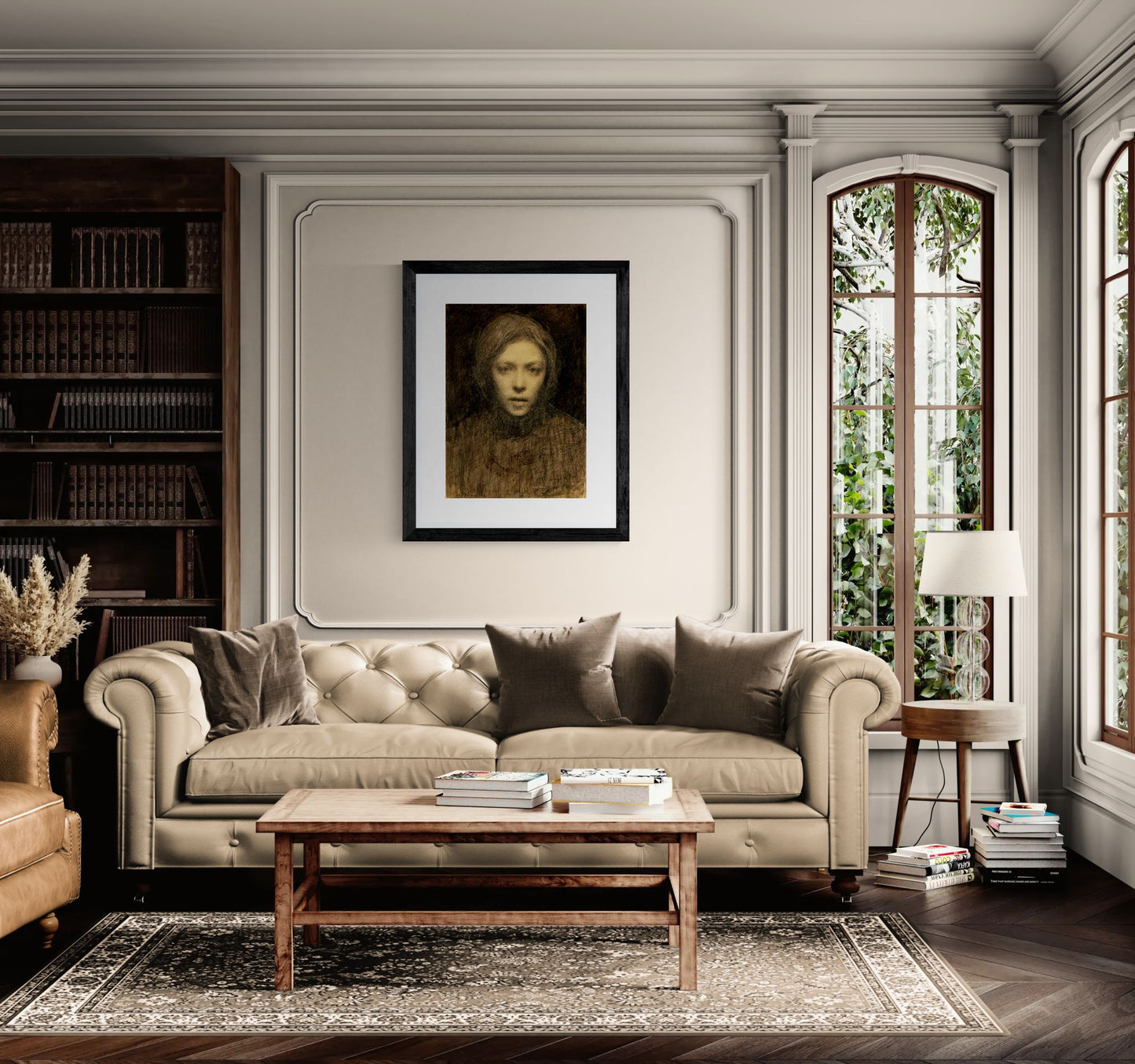 self-portrait by Ellen Thesleff Framed Art Wall Art Print