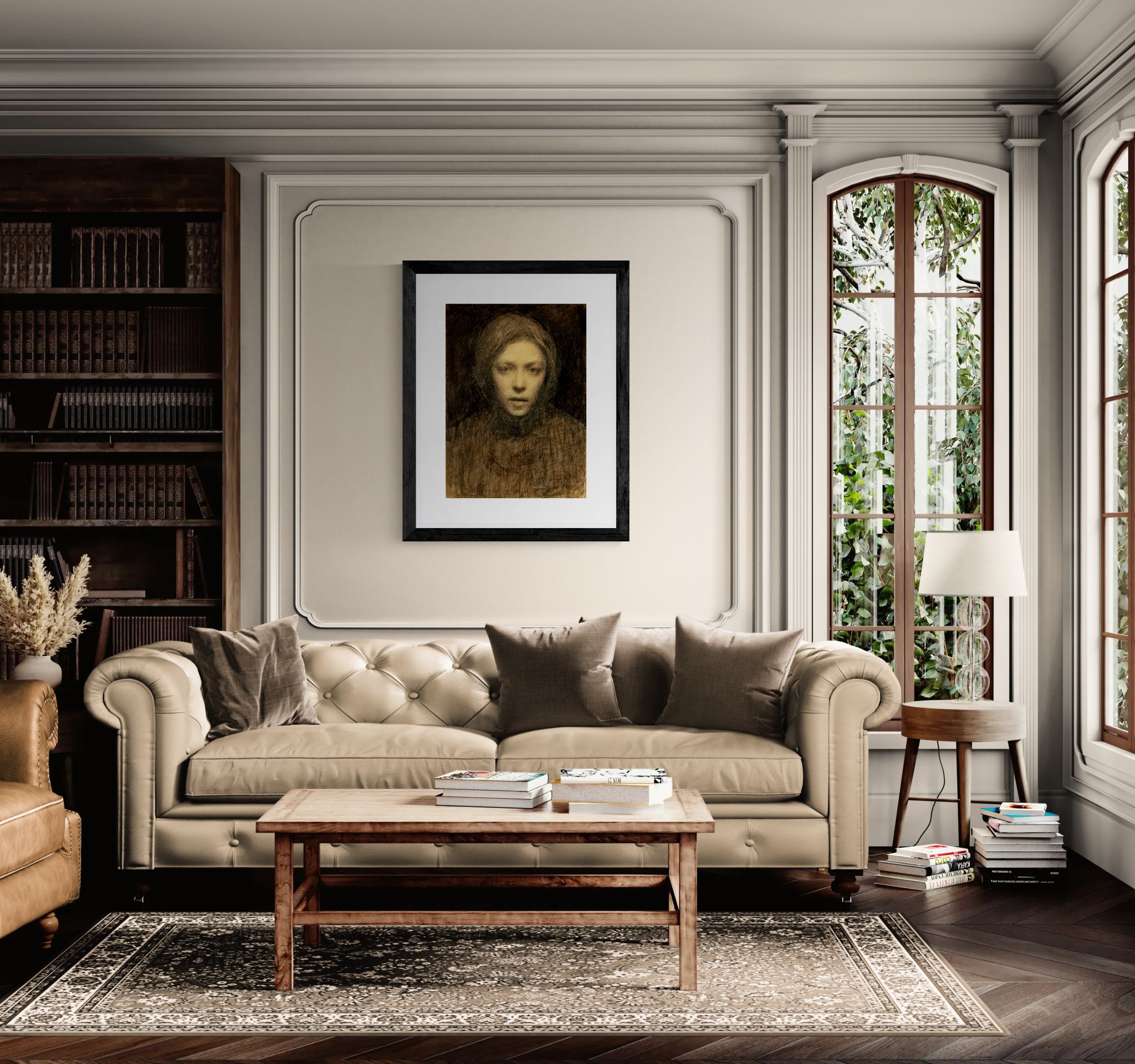 self-portrait by Ellen Thesleff Framed Art Wall Art Print