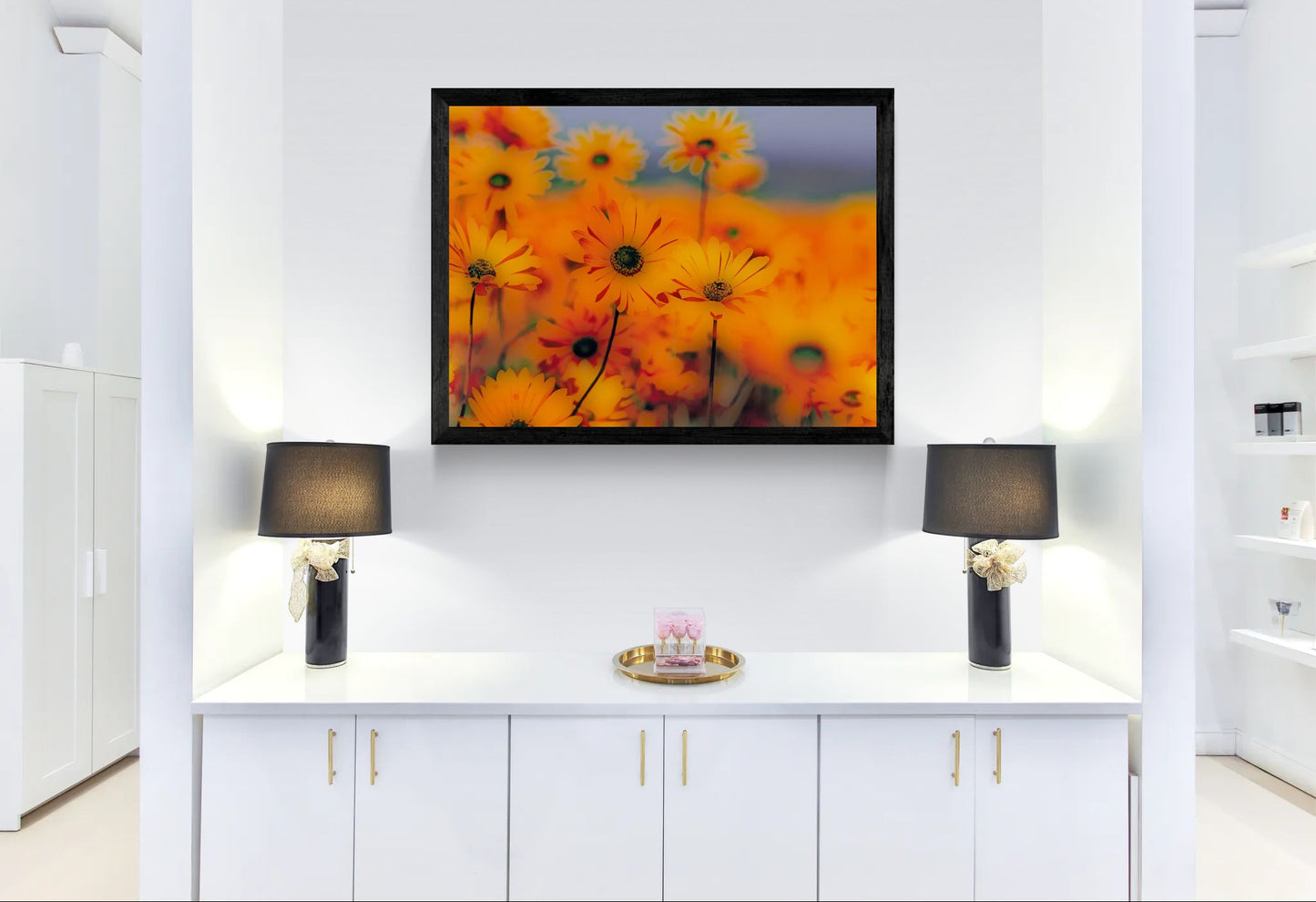 Bee Garden by Norman Barrett Framed Matte Canvas Wall Art Print