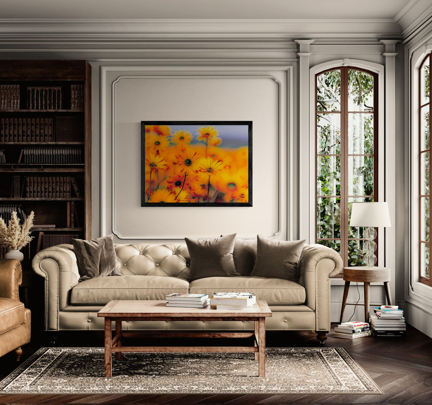 Bee Garden by Norman Barrett Framed Matte Canvas Wall Art Print