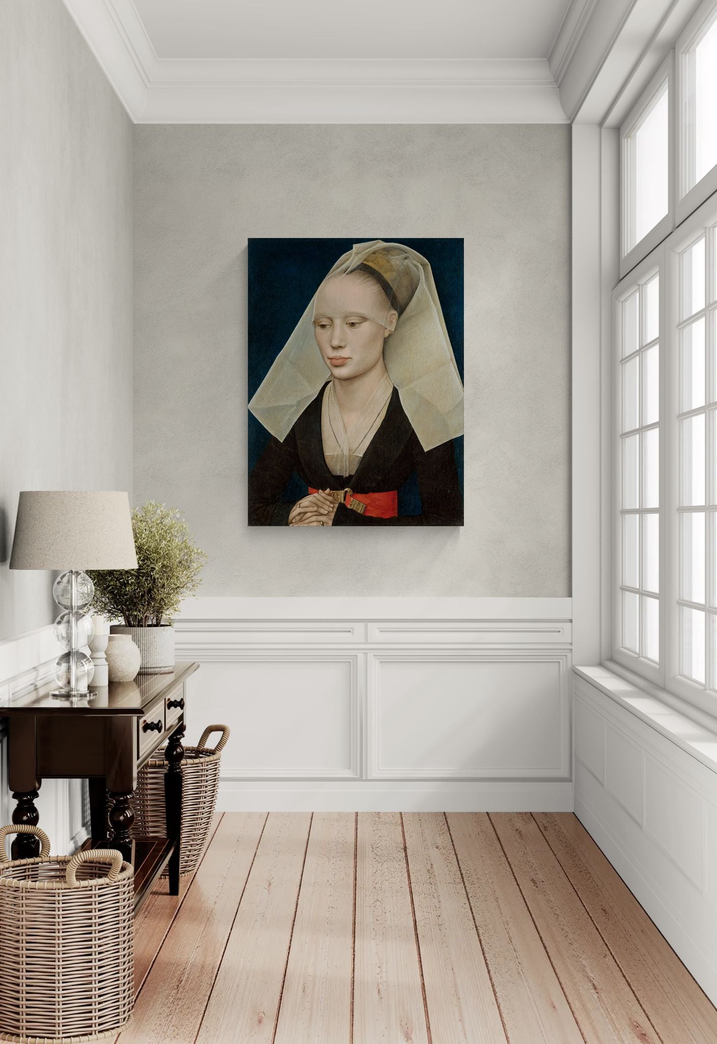 Portrait of a Lady by Rogier van der Weyden Matte Canvas Wall Art