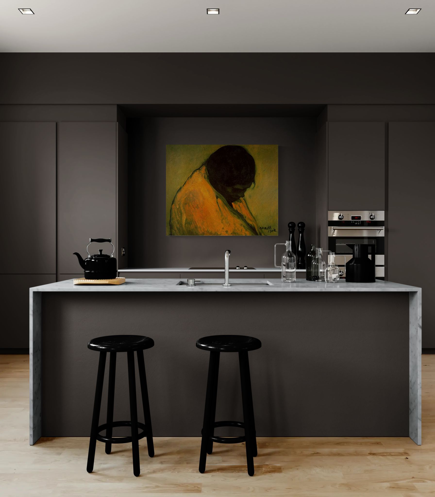 Amparo by Isidre Nonell Matte Stretched Canvas Wall Art Print