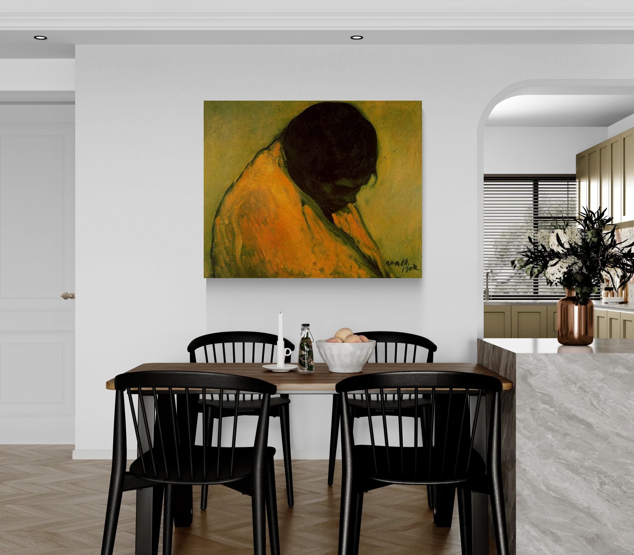 Amparo by Isidre Nonell Matte Stretched Canvas Wall Art Print