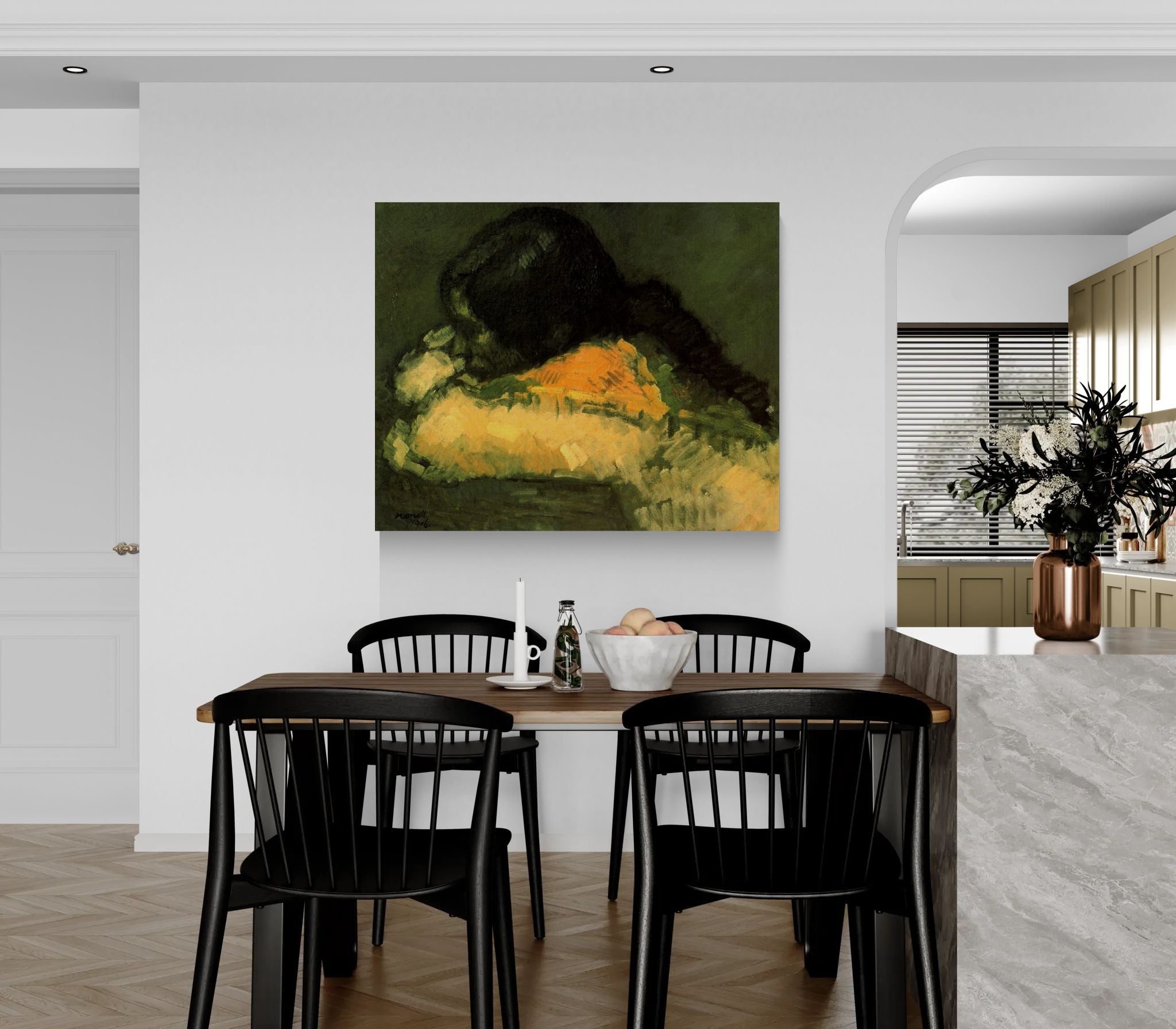 La Chata by Isidre Nonell Matte Canvas Wall Art Print