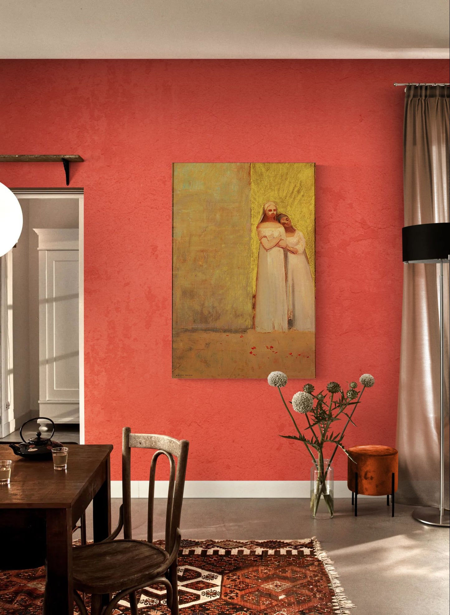 The Two Graces by Odilon Redon Matte Canvas Wall Art Print