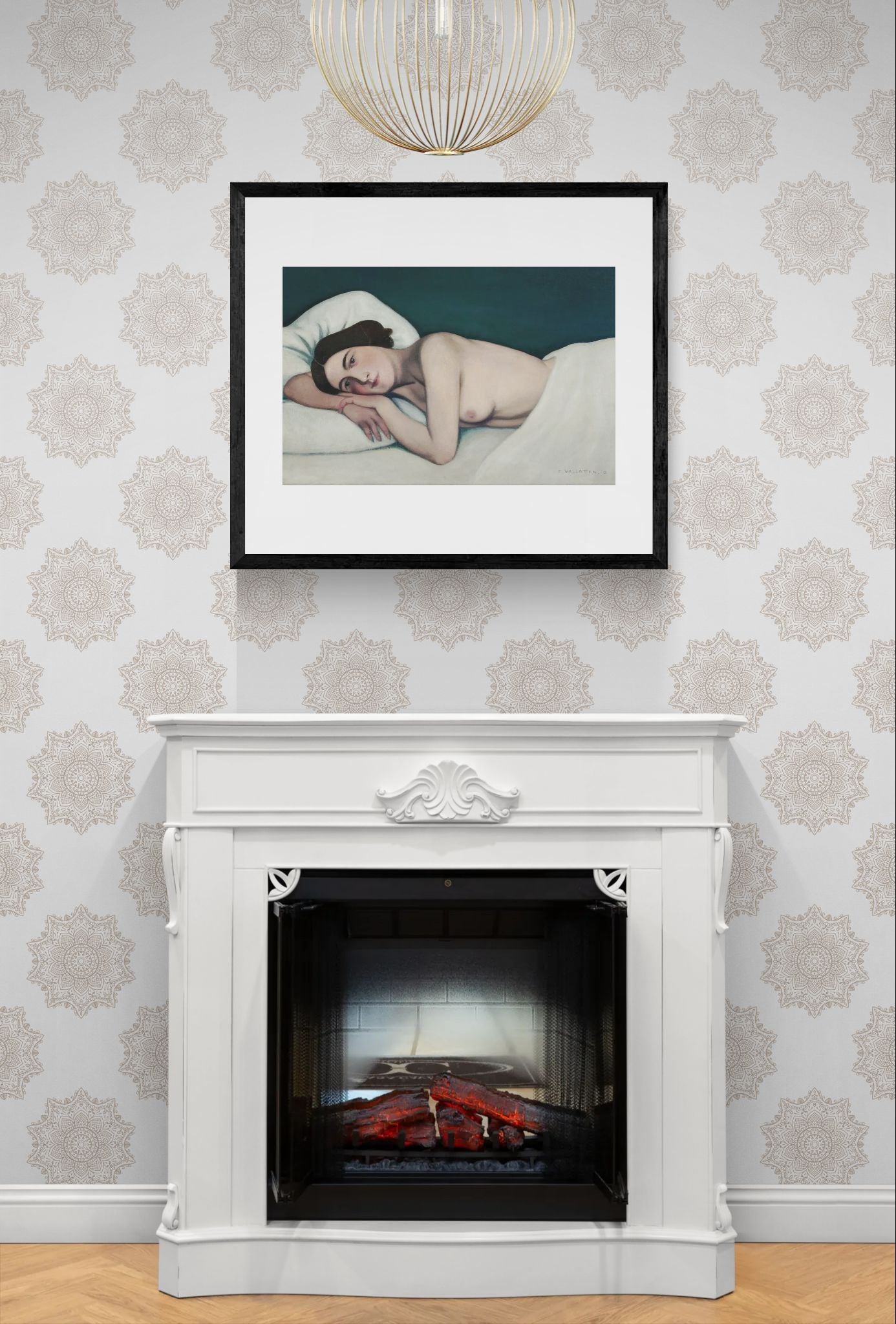 Nu au lit by Félix Vallotto  Wall Art Print