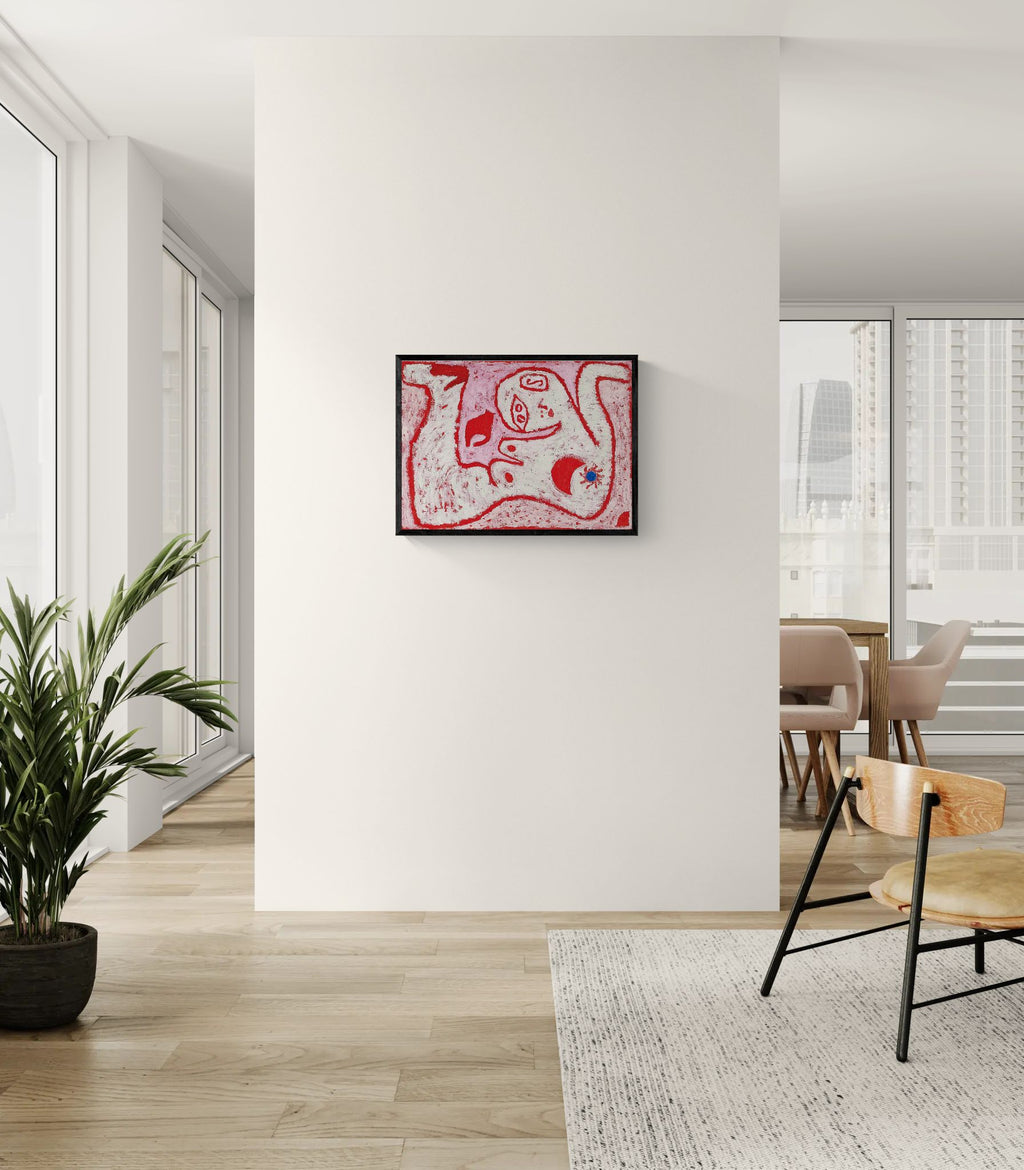 A Woman For Gods by Paul Klee Matte Canvas Framed Wall Art Decor