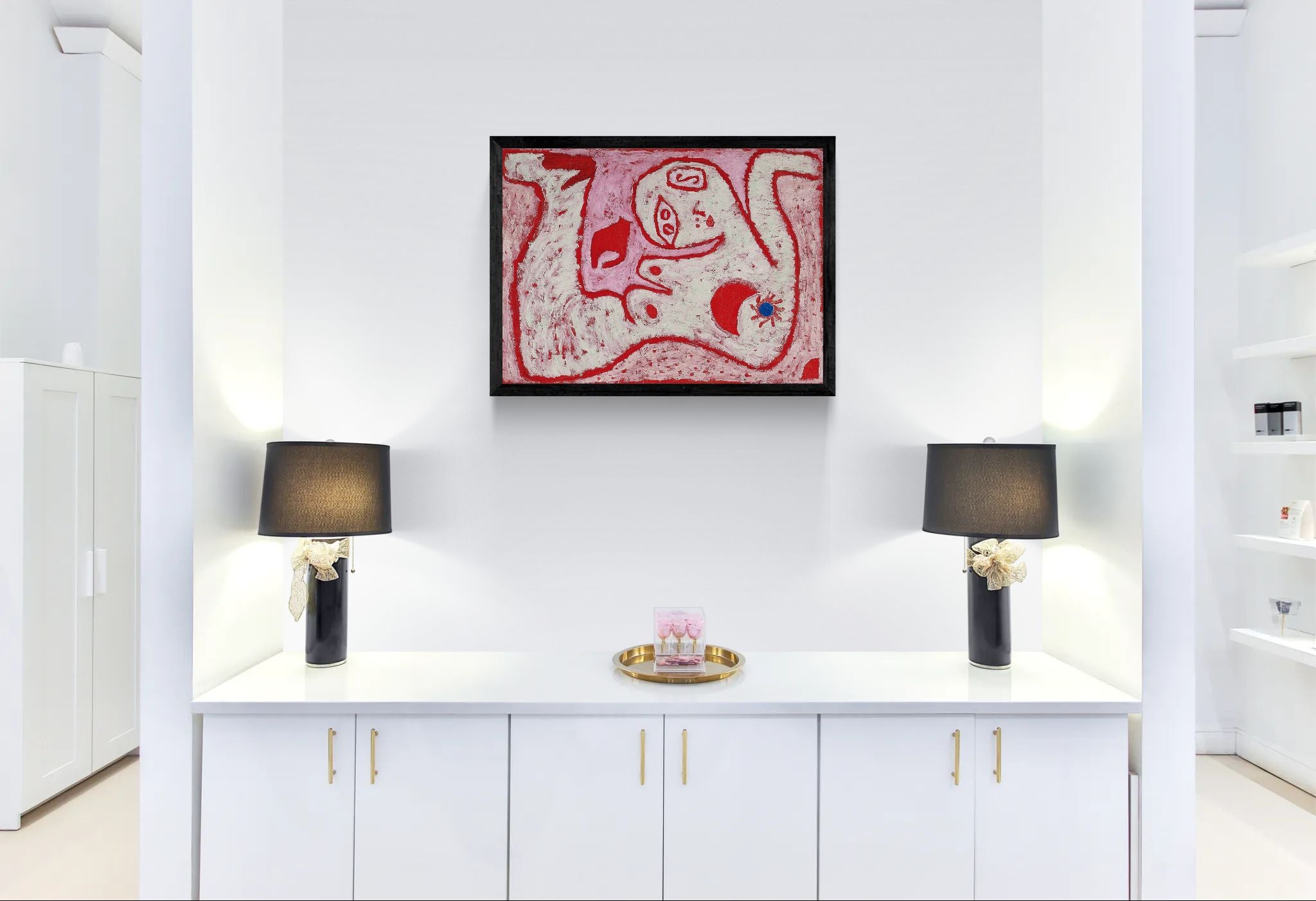 A Woman For Gods by Paul Klee Matte Canvas Framed Wall Art Decor