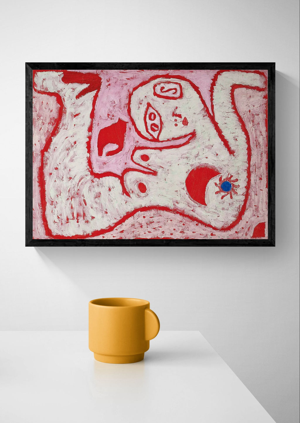 A Woman For Gods by Paul Klee Matte Canvas Framed Wall Art Decor