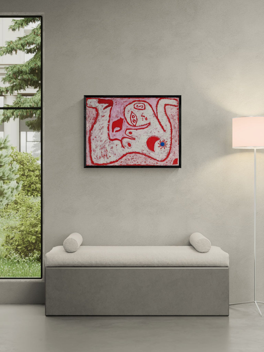 A Woman For Gods by Paul Klee Matte Canvas Framed Wall Art Decor