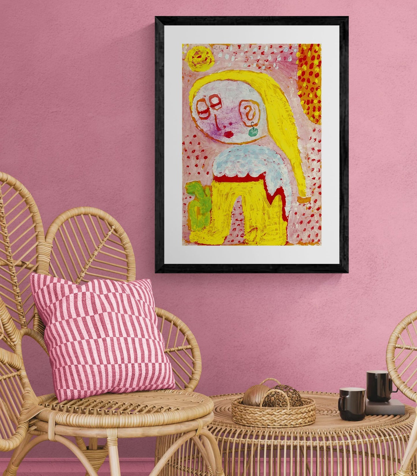 Magdalena vor der Bekehrung by Paul Klee Framed Abstract Wall Art Print