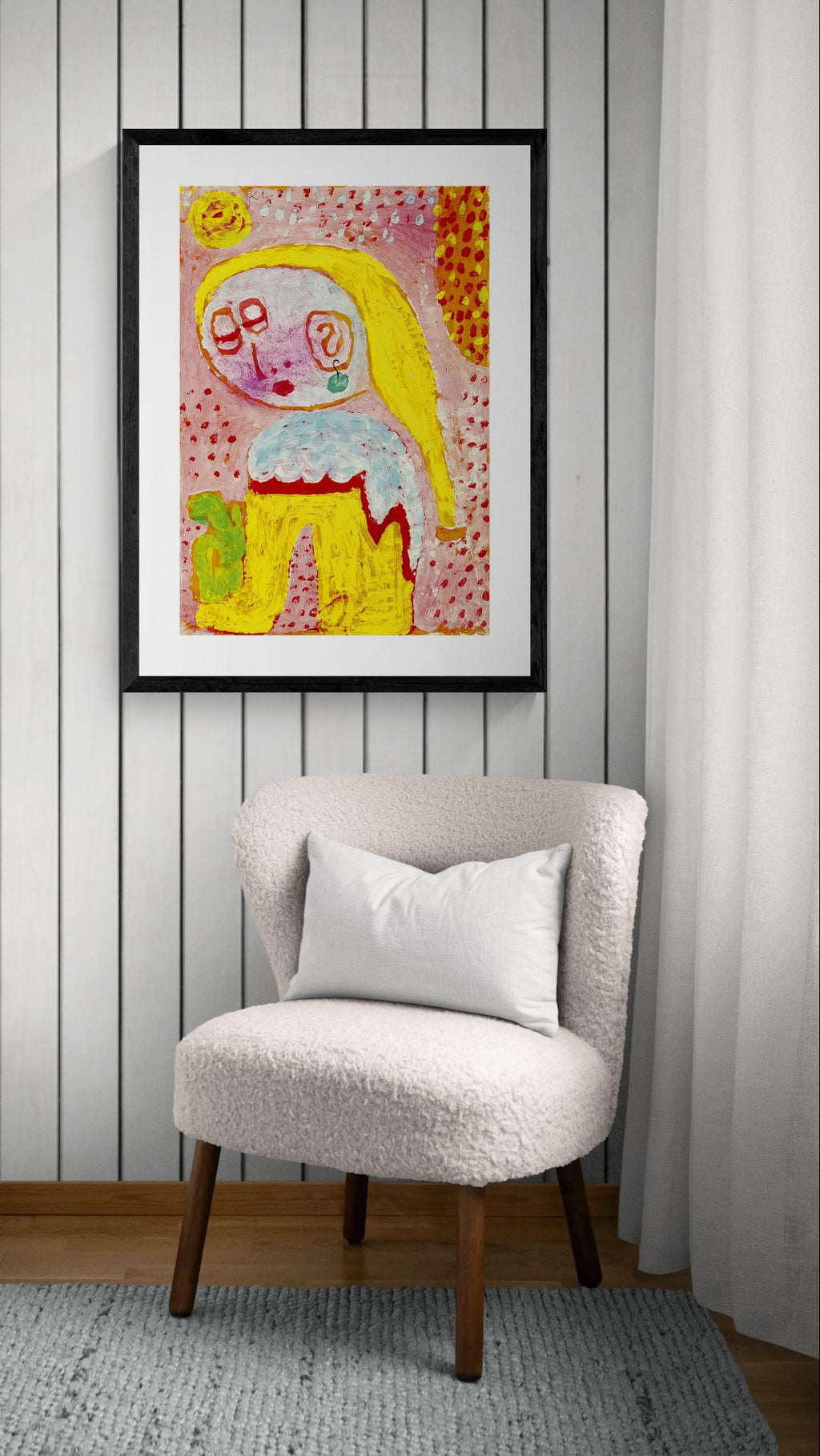 Magdalena vor der Bekehrung by Paul Klee Framed Abstract Wall Art Print