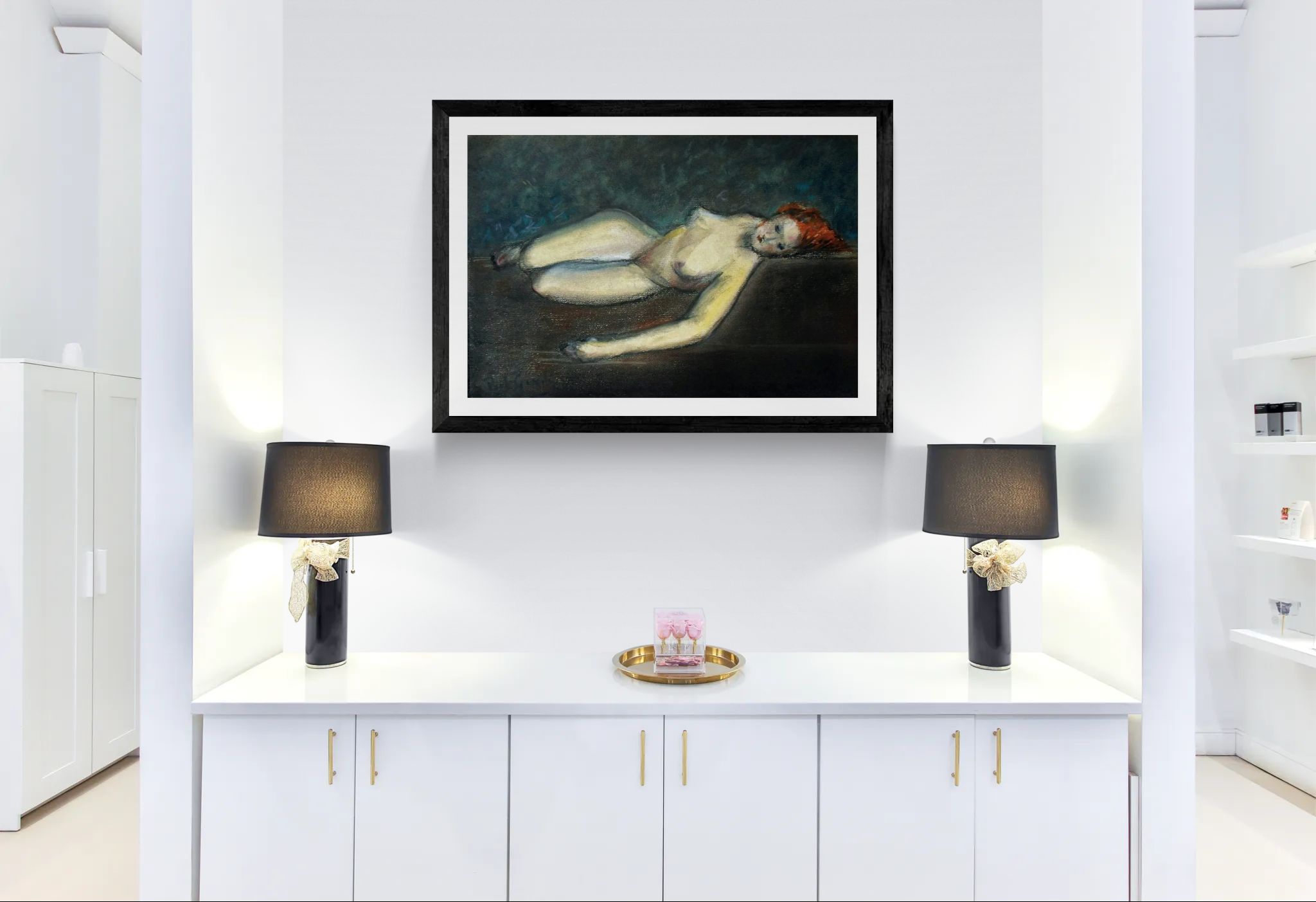 Lying nude by Paul Gosselin Wall Art Poster
