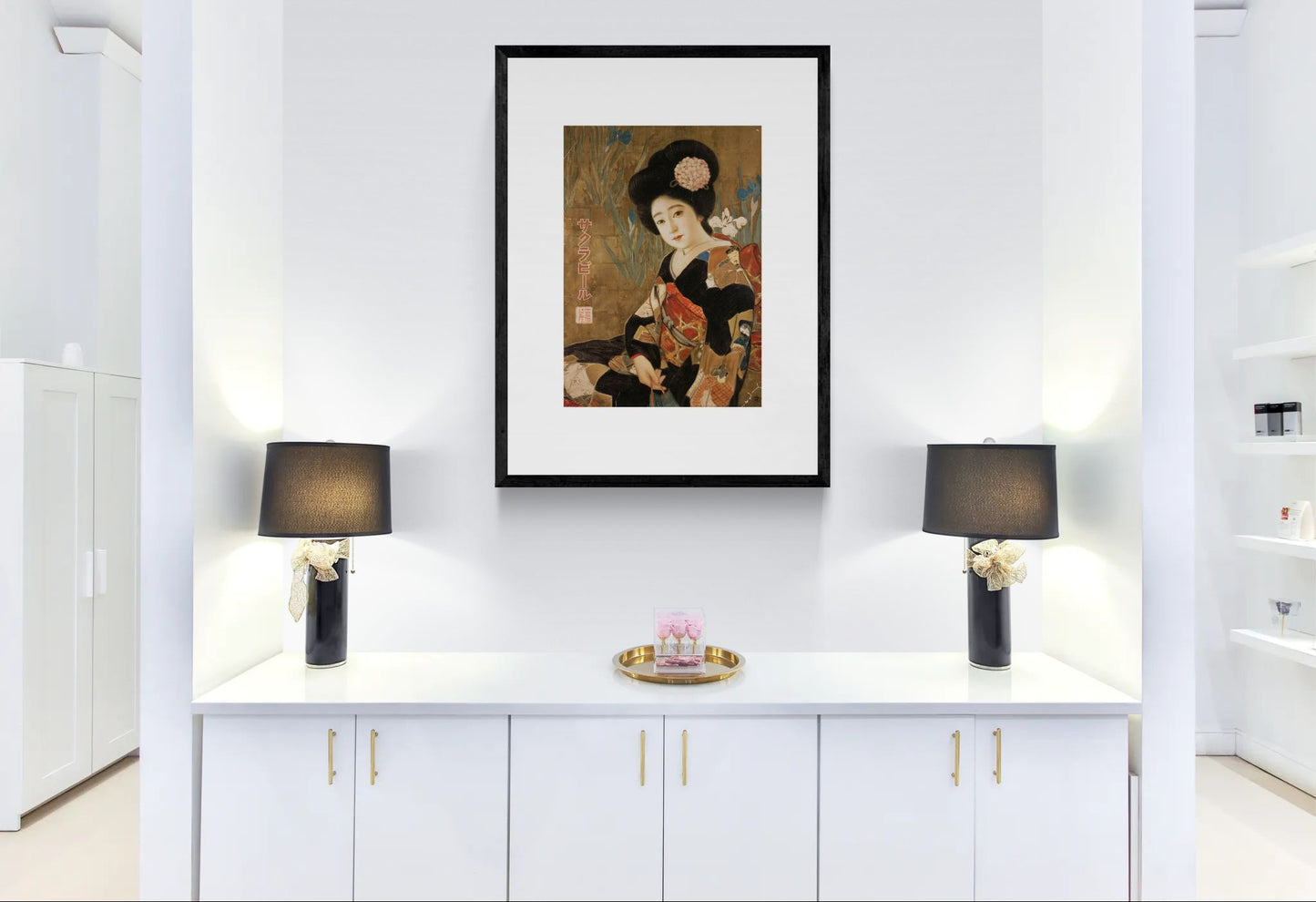Sakura Beer by Kitano Tsunetomi Japanese Geisha Art Rolled Poster — Vintage Ukiyo-e Style Wall Print