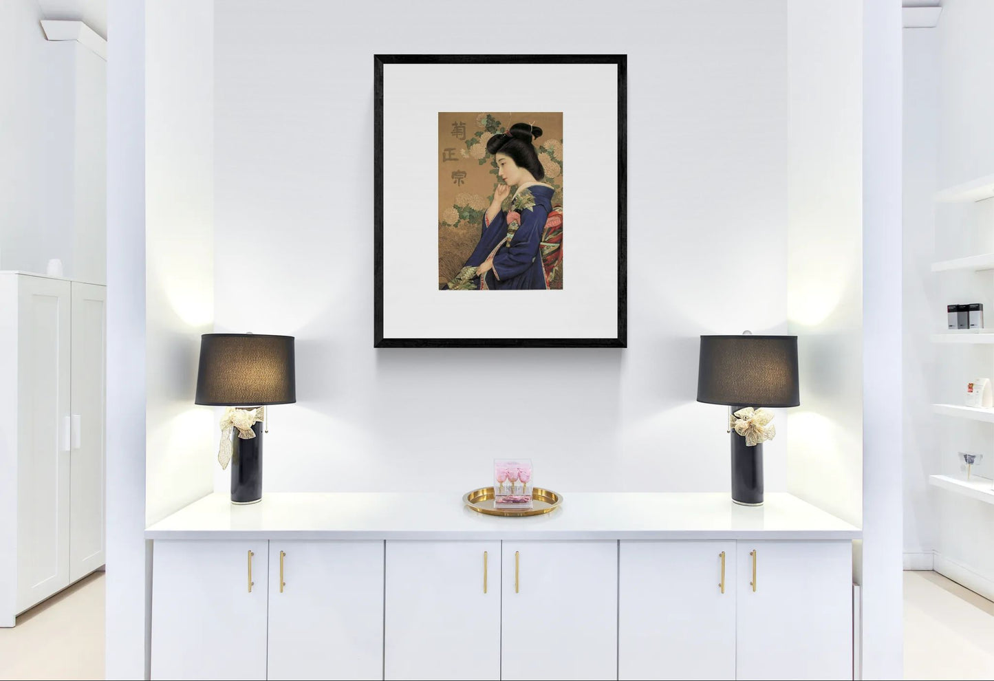 Kiku Masamune by Kitano Tsunetomi Framed Poster — Vintage Japanese Geisha Art Print