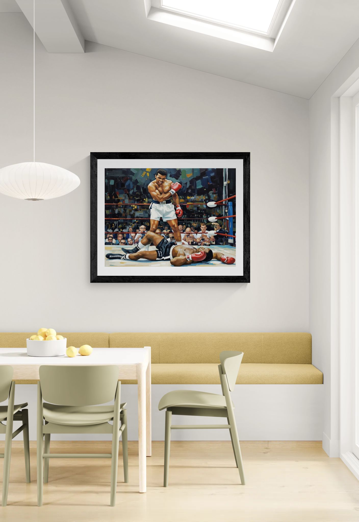 Muhammad Ali Knockout Boxing Poster — Rolled Sports Art Print