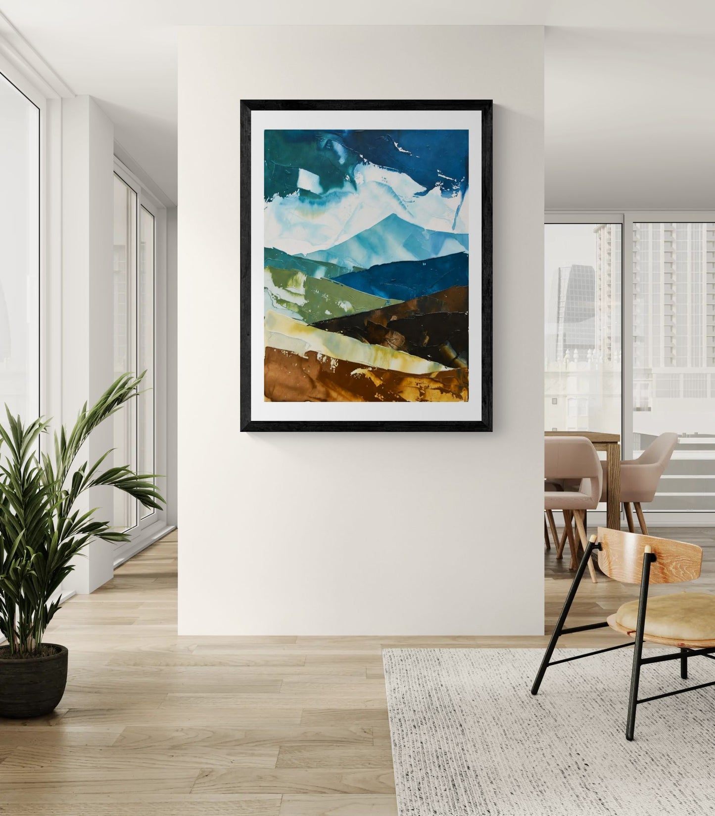 Abstract Mountain Landscape Poster — Rolled Art Print