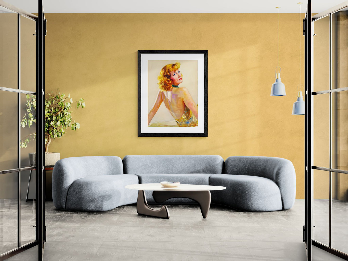 Vintage Pin-Up Art Poster - Glamorous Back-View Portrait Rolled Art Print