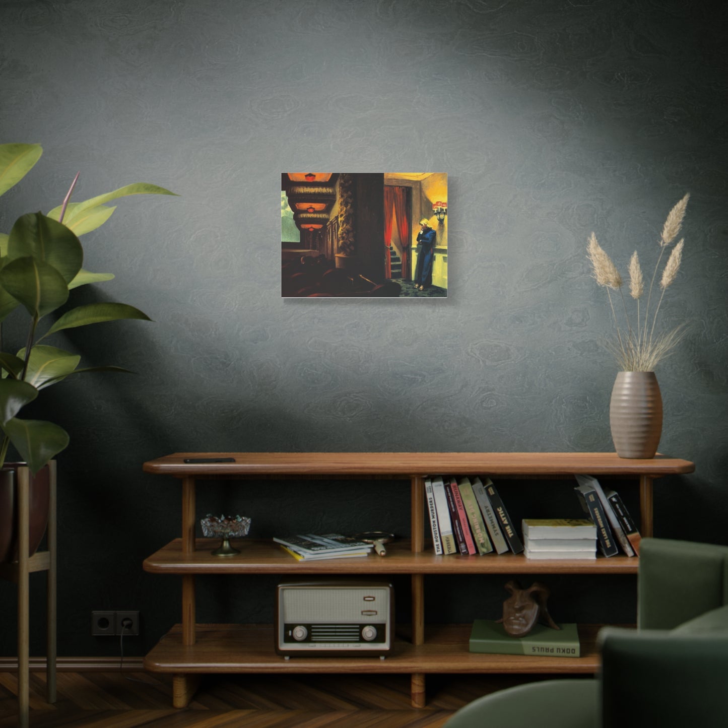 New York movie by Edward hopper Matte Canvas Wall Art Print