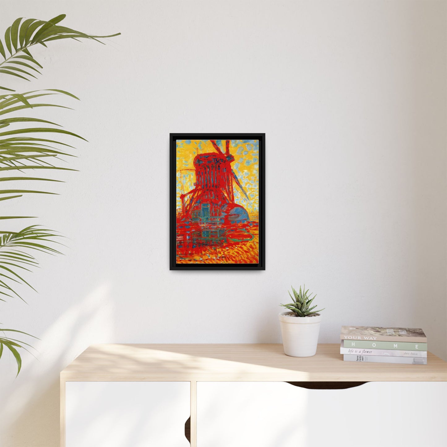 Mill by Sunlight by Piet Mondrian Matte Framed Canvas Wall Art Print