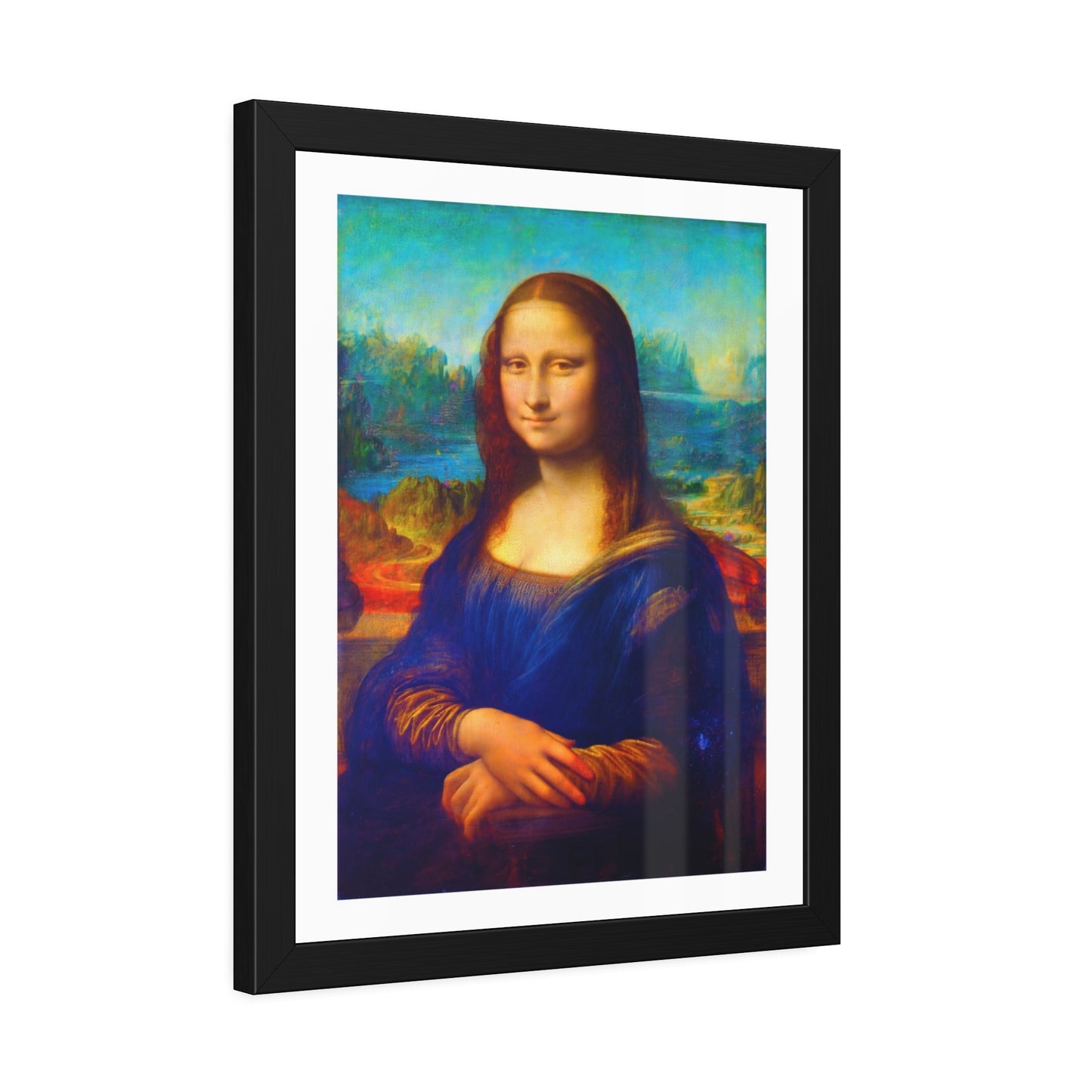 Framed Mona Lisa Poster — Classic Renaissance Art Print in Black Frame
