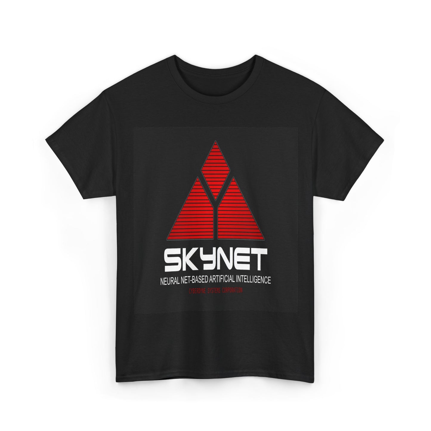 Skynet Logo Tee — Retro Red AI Graphic T-Shirt