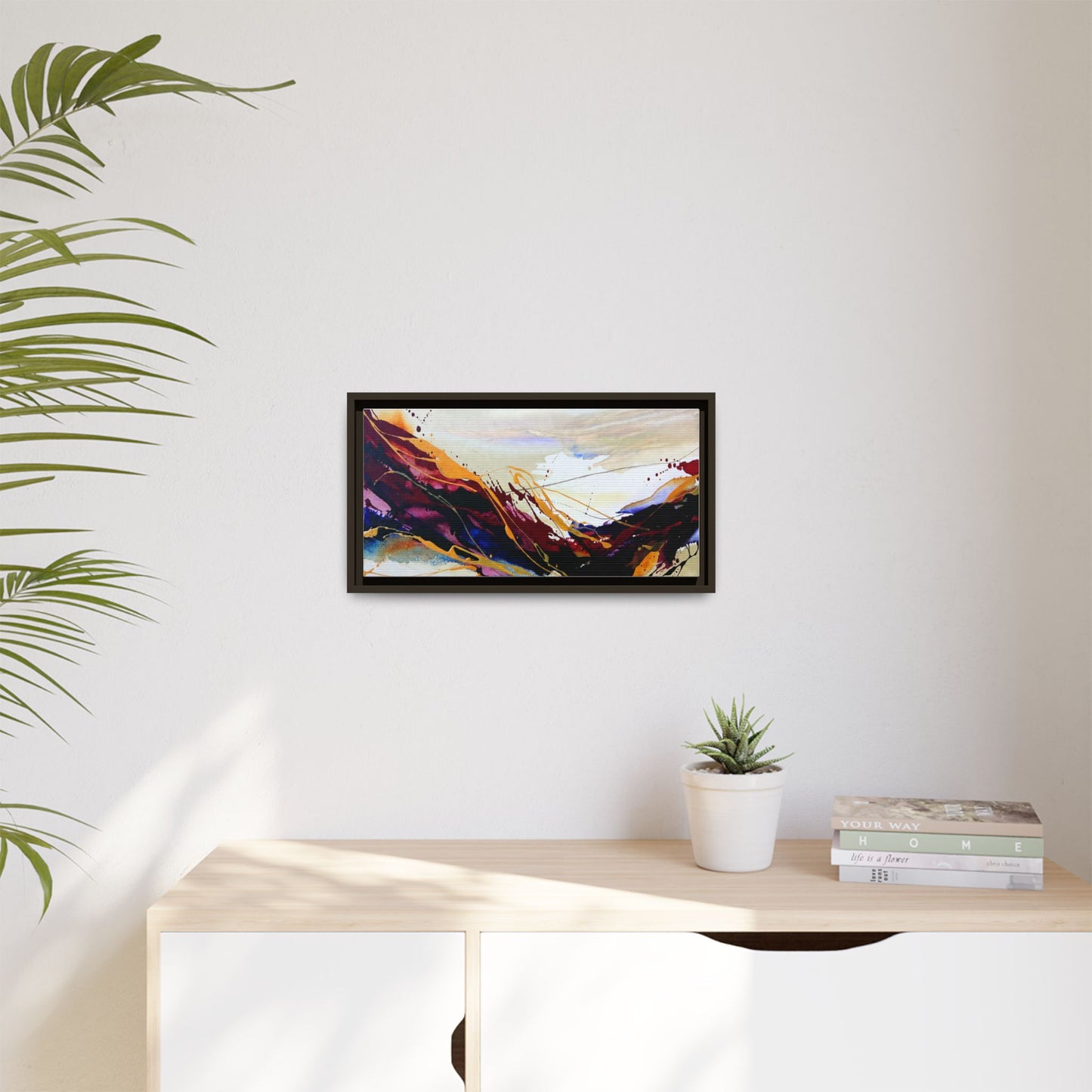 Abstract Flow Matte Canvas Framed Wall Art