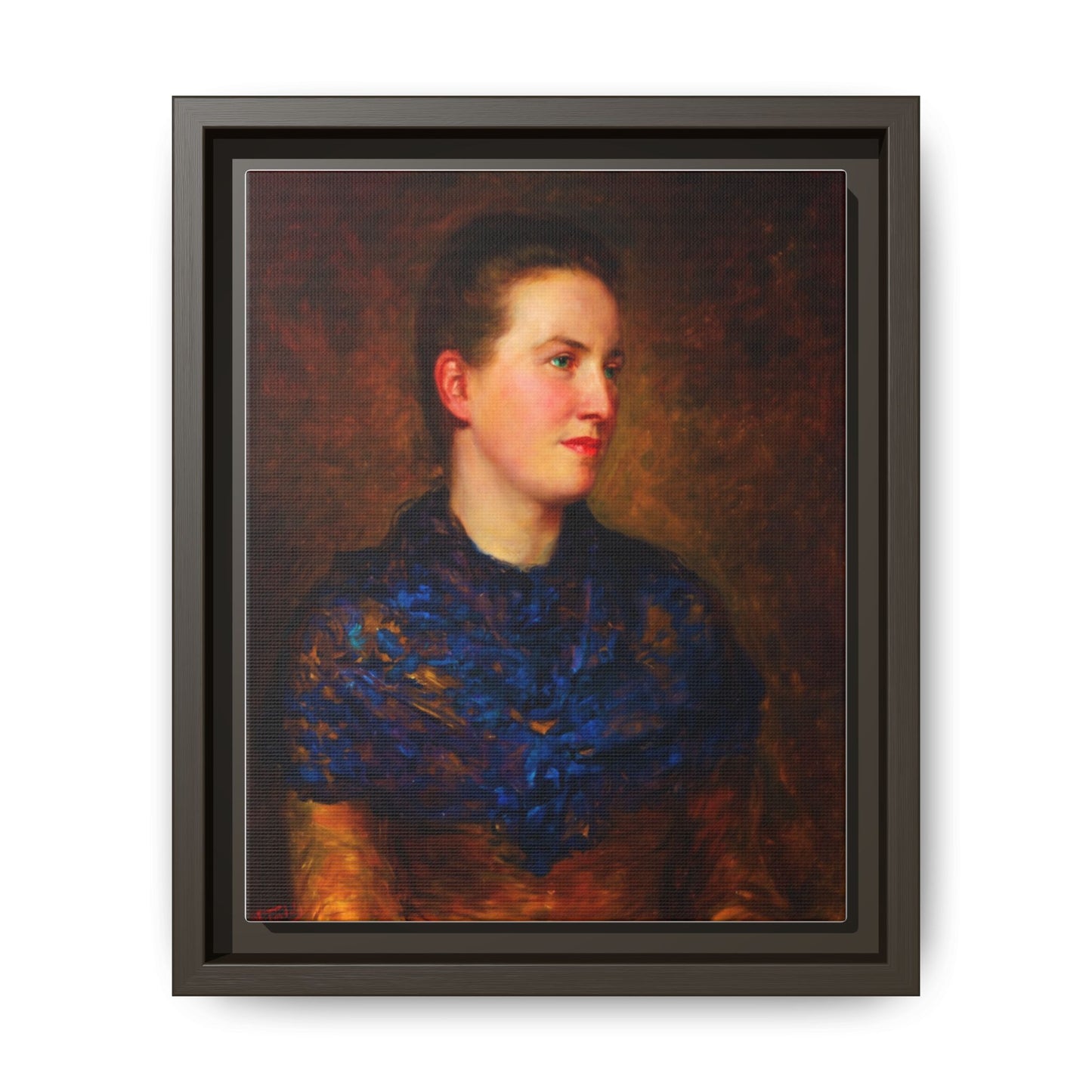 Framed Matte Canvas Portrait Print — Classic Victorian Woman Wall Art