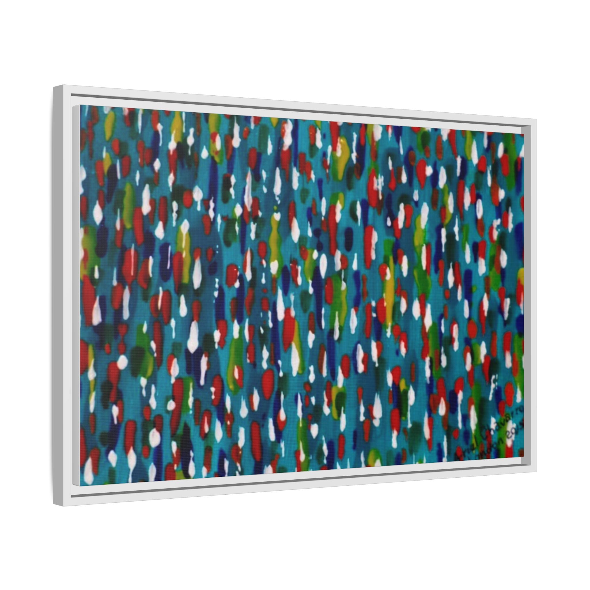 Colours Of The Soul Reflecting On Water by Ariel Chavarro Avila Matte Canvas Framed Art