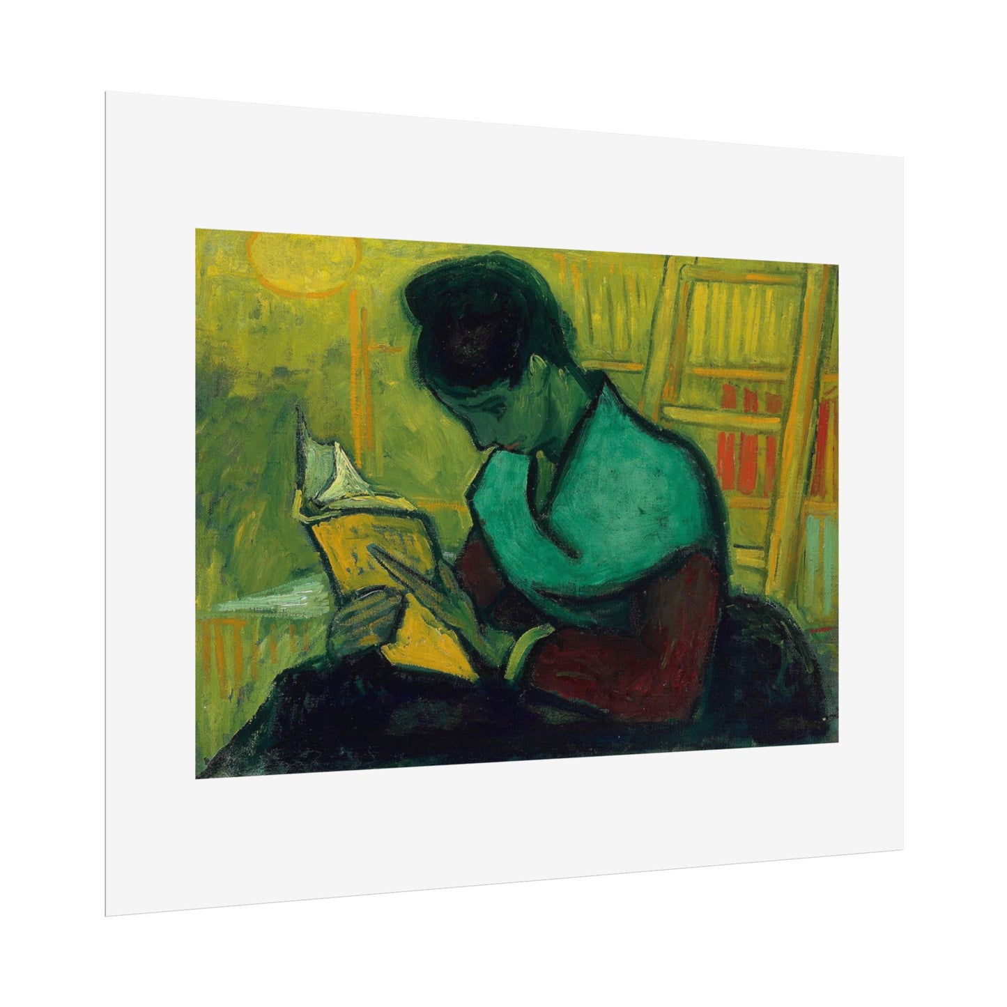 Une liseuse de romans by Vincent Van Gogh Wall Art Print