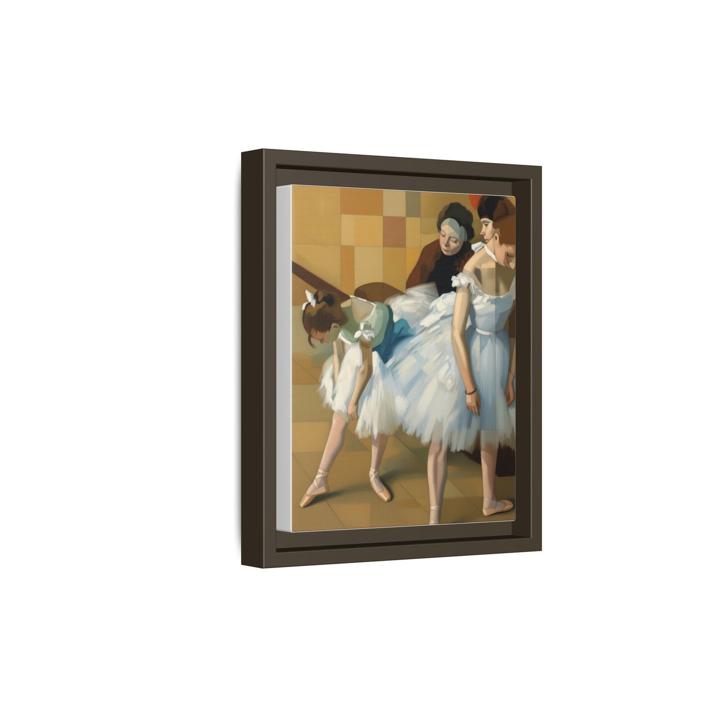 Ballet Dancers Matte Framed Canvas – Impressionist Dance Wall Art
