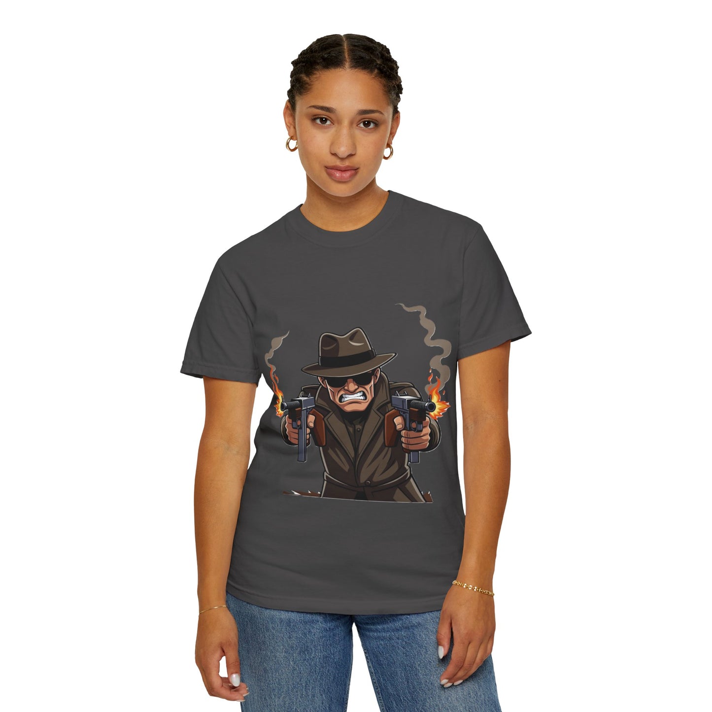 Vintage Gangster Shooter T-Shirt – Retro Mobster Graphic Tee
