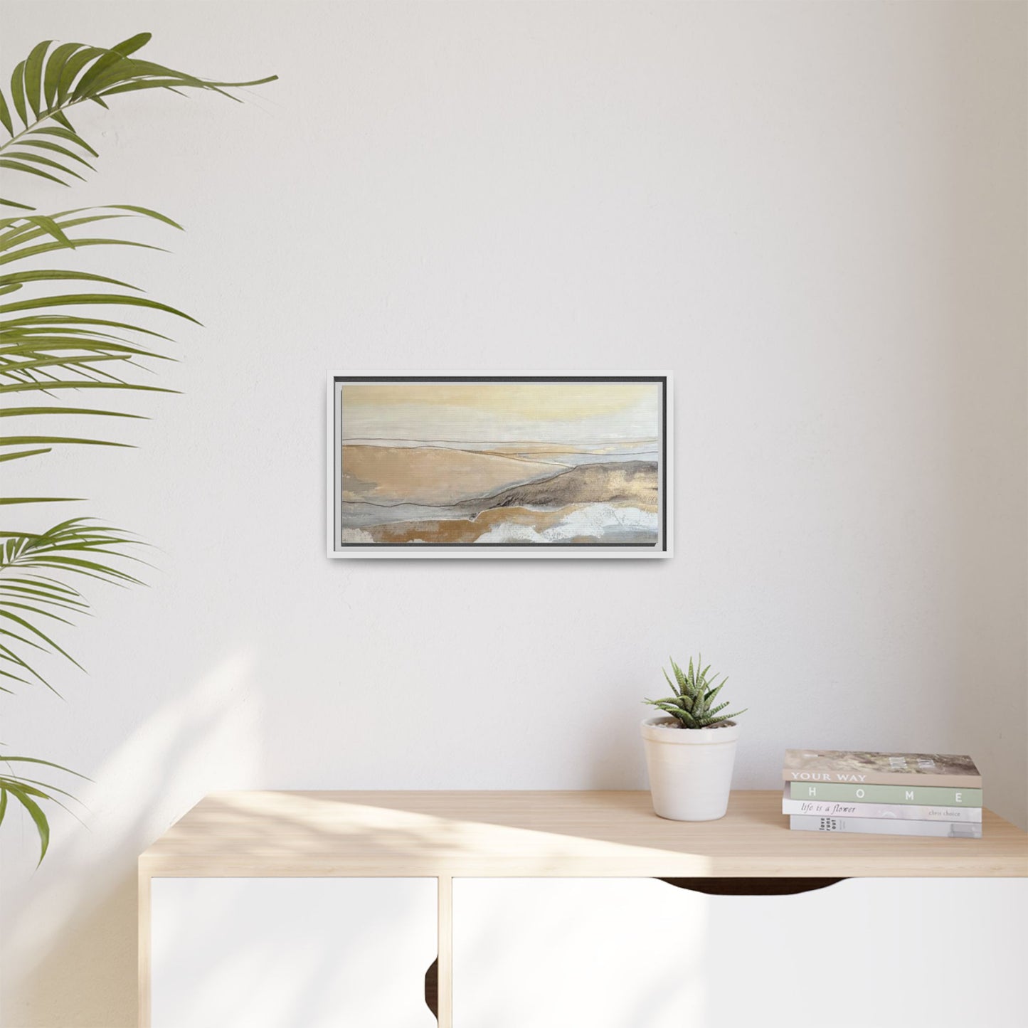 Framed Abstract Coastal Landscape Matte Canvas Wall Art
