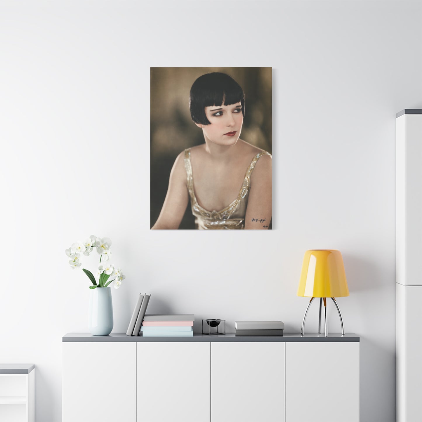 Vintage 1920s Louise Brooks Portrait Matte Canvas Print — Stretched Wall Art