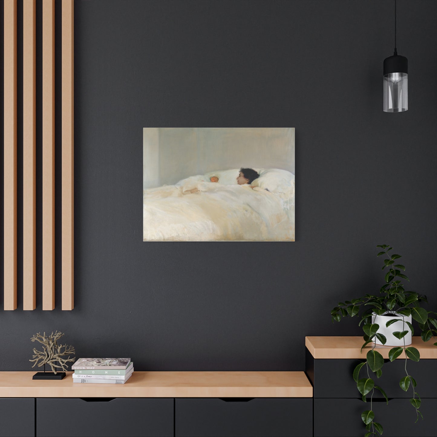 Mother by Joaquin Sorolla y Bastida Art Canvas Print — Serene Nursery Wall Decor