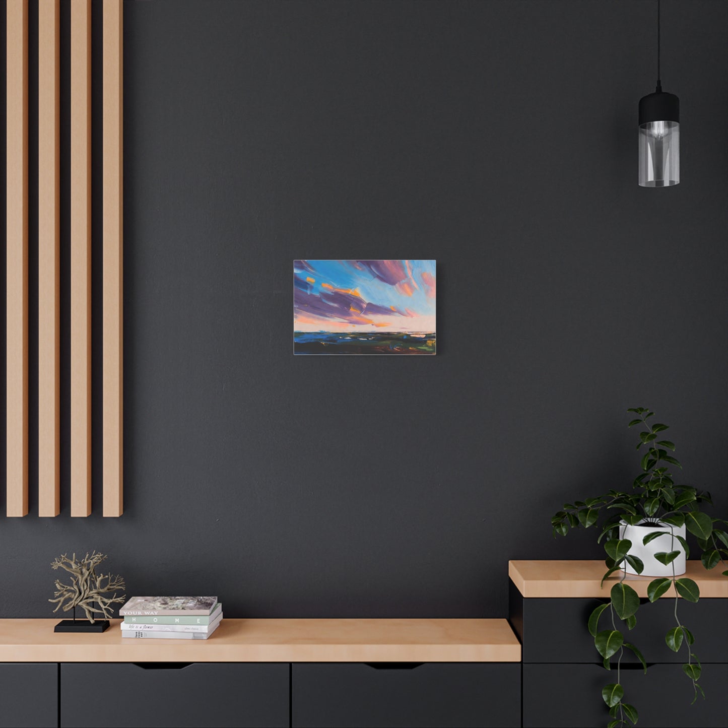 Abstract Coastal Sunset Canvas Print — Matte Stretched Wall Art