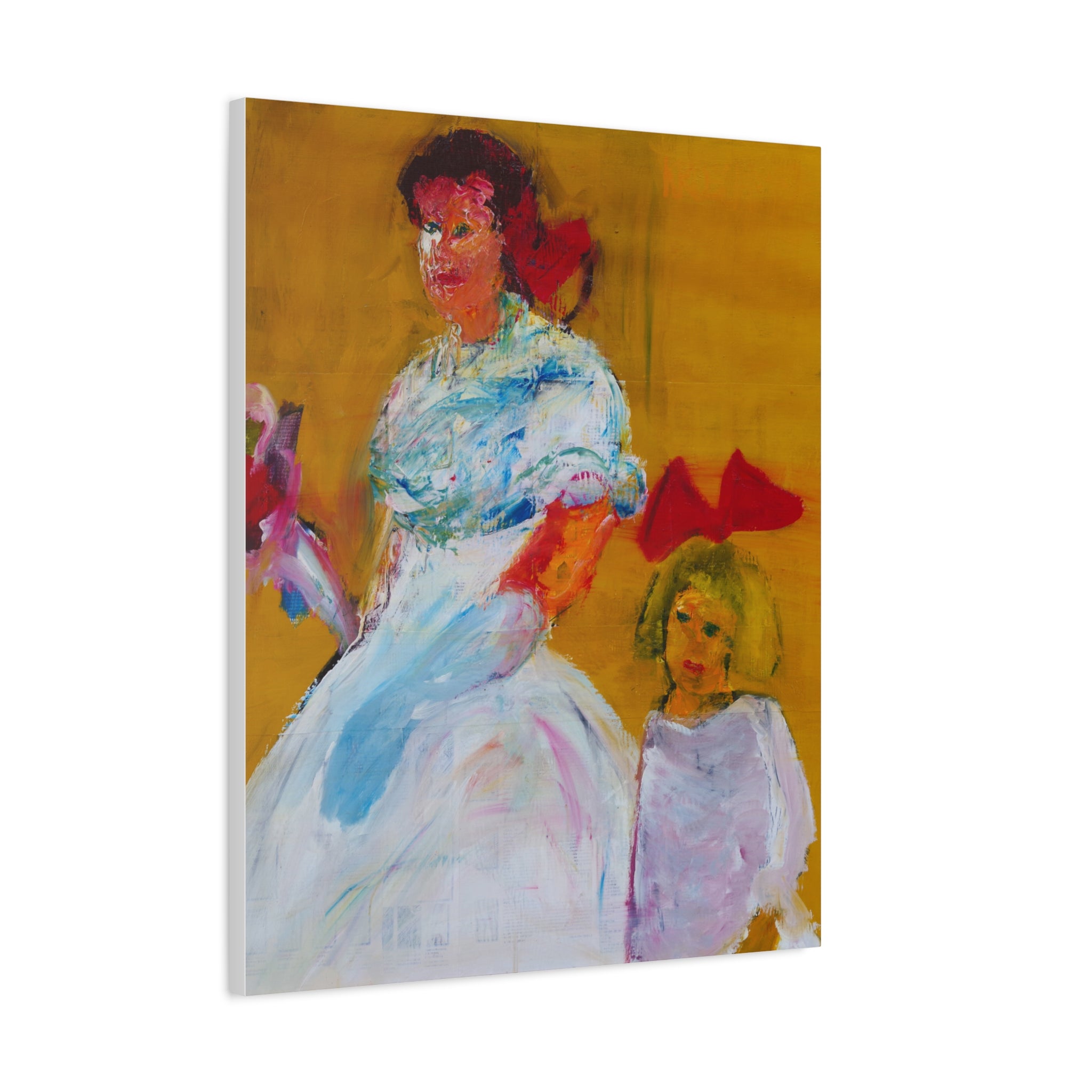 Bride and Bridesmaid by Unknown Artist Matte Canvas Wall Art Print